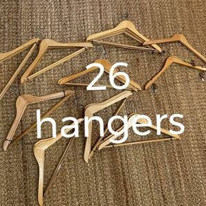 Wooden Hangers 26 for clothes and pants quality 26 Hangers, swivel